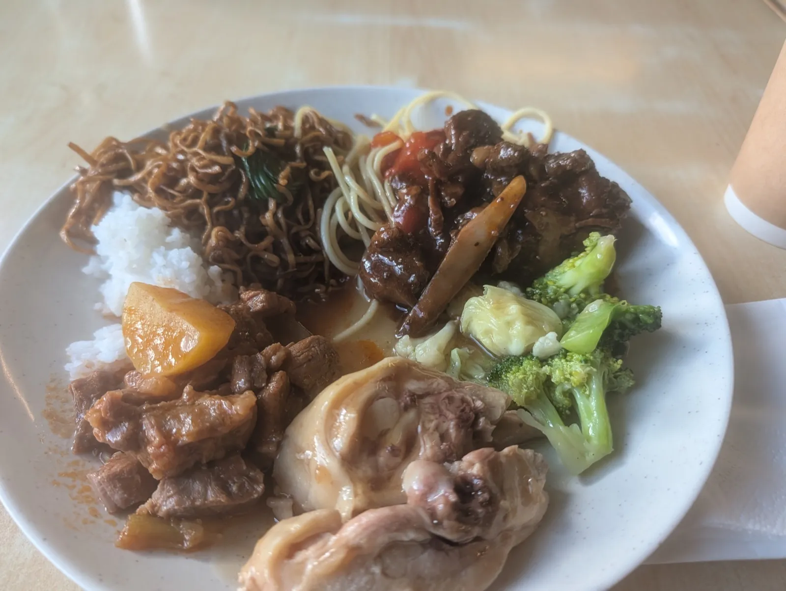 A plate from dinner